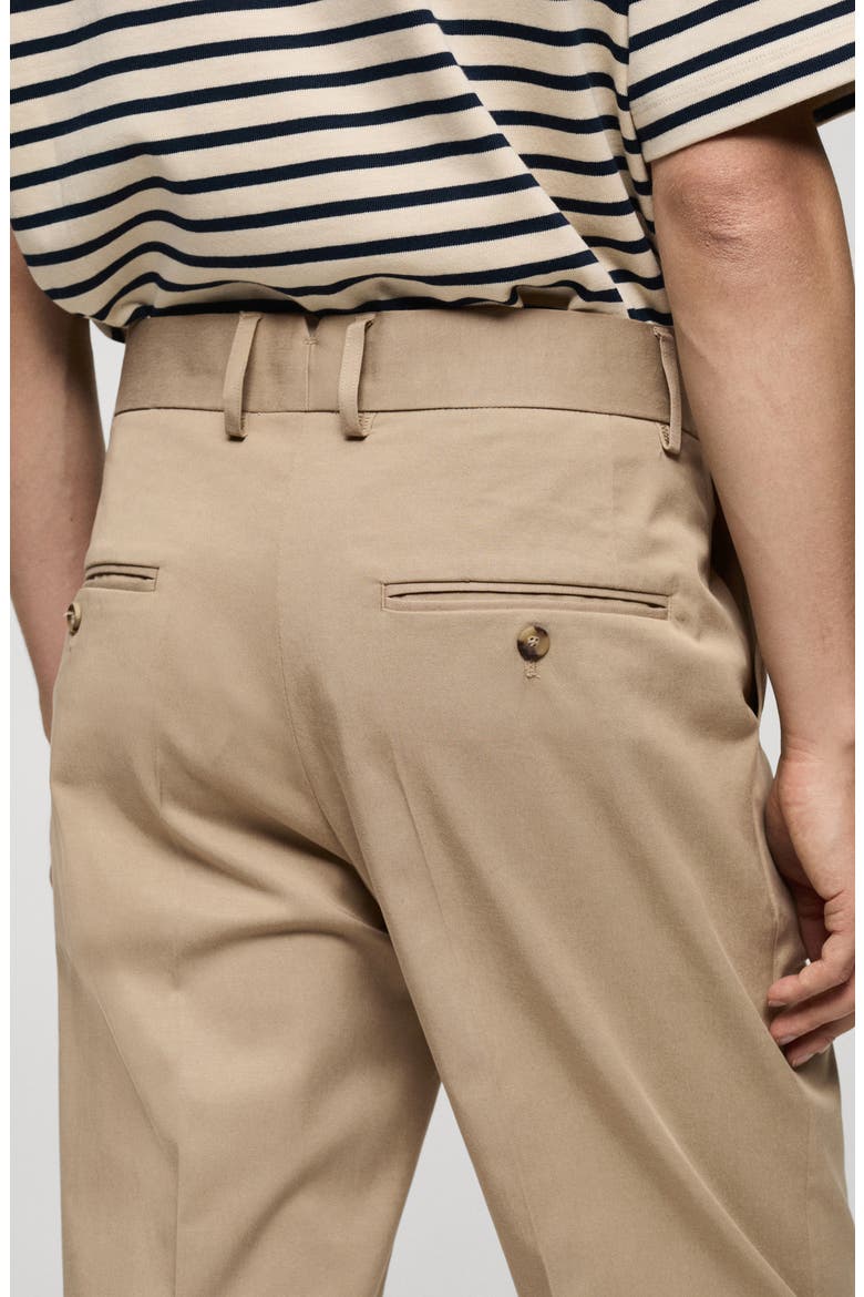 Regular Fit Straight Leg Tencel® & Cotton Pants, Alternate, color, MEDIUM BROWN