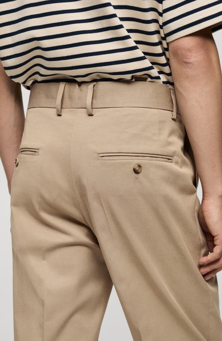 MANGO Regular Fit Straight Leg Tencel<sup>®</sup> & Cotton Pants, Alternate, color, 