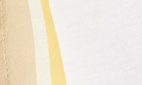 Steve Madden Stripe & Sporty Oblong Scarf In Ivory