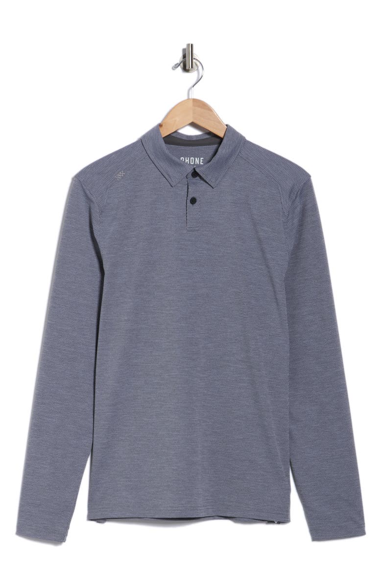 Rhone Commuter Long Sleeve Polo, Alternate, color, Gray/ Black