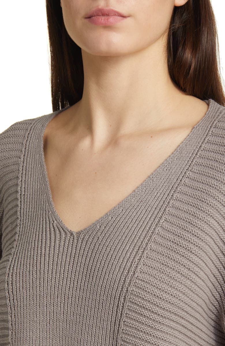 PacSun Feel the Breeze Mix Stitch Cotton V-Neck Sweater, Alternate, color, 