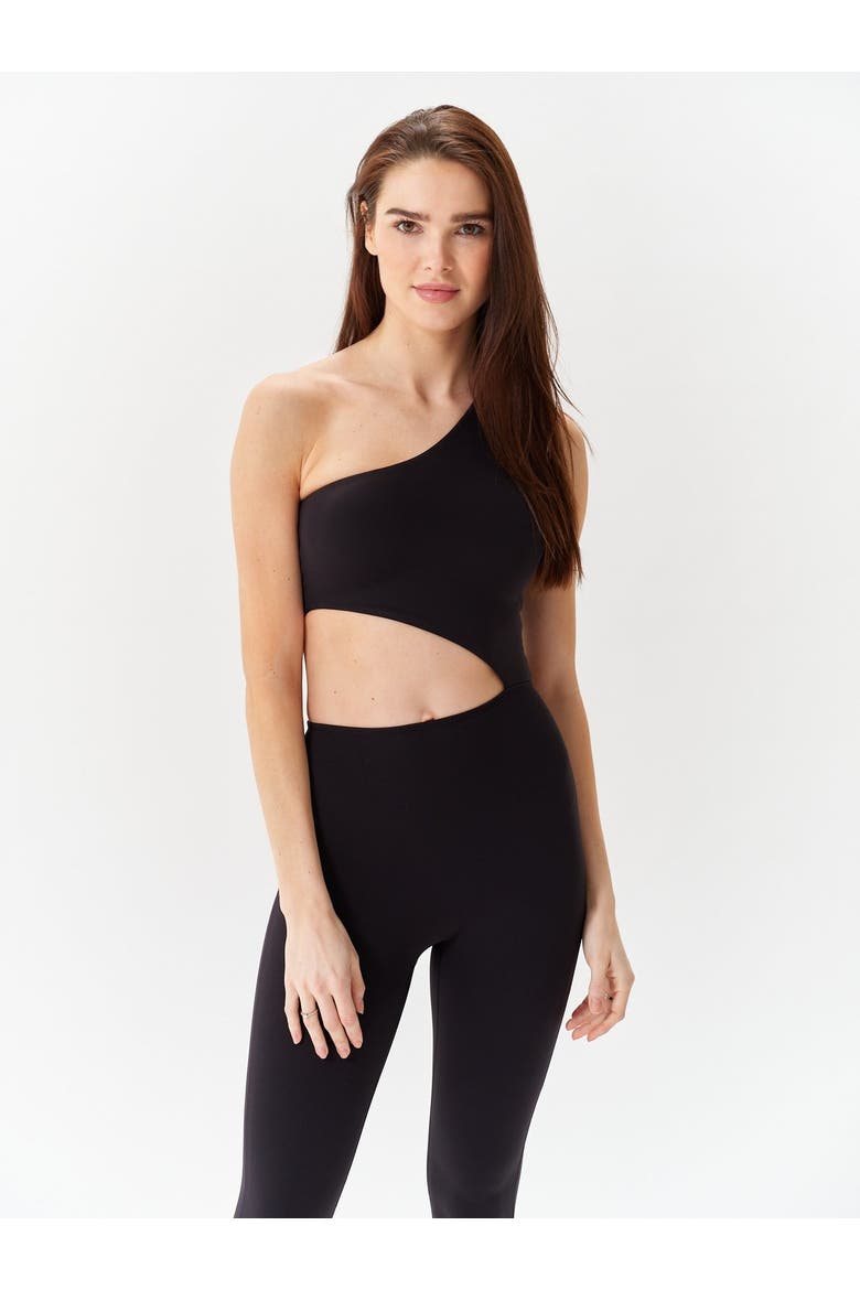 Off-Shoulder Jumpsuit, Alternate, color, Black