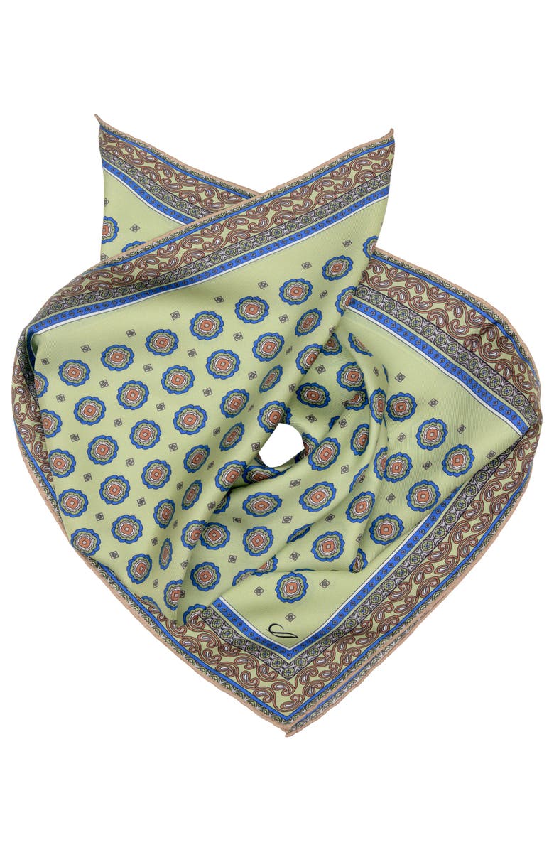 Elizabetta Orsini - Silk Neckerchief for Men, Main, color, Green