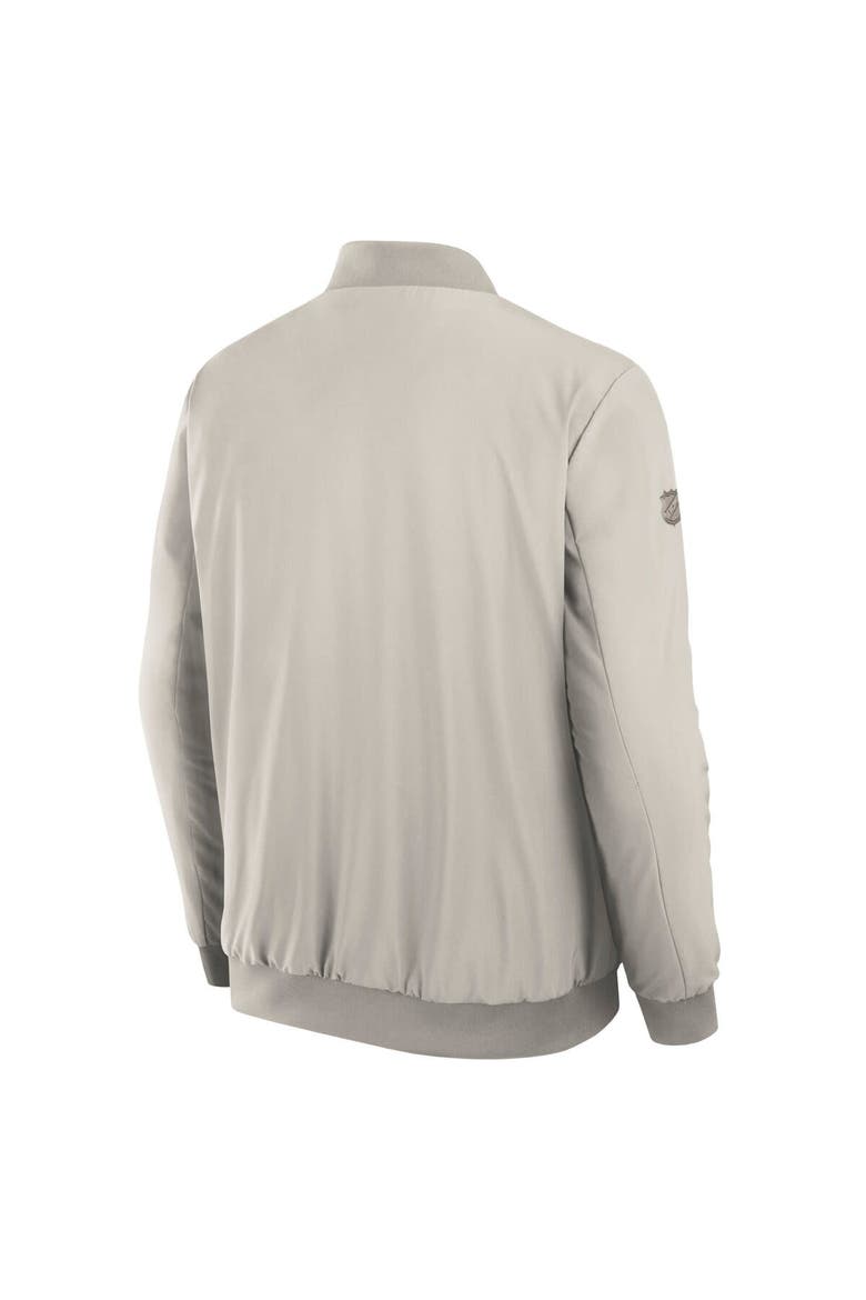 Men's Fanatics Cream Tampa Bay Lightning Authentic Pro Road Full-Zip Bomber Jacket, Alternate, color, Cream