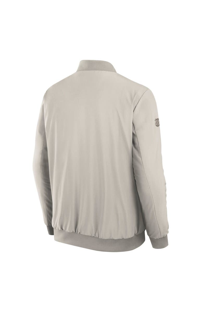 FANATICS Men
s Fanatics Cream Tampa Bay Lightning Authentic Pro Road Full-Zip Bomber Jacket, Alternate, color, Cream