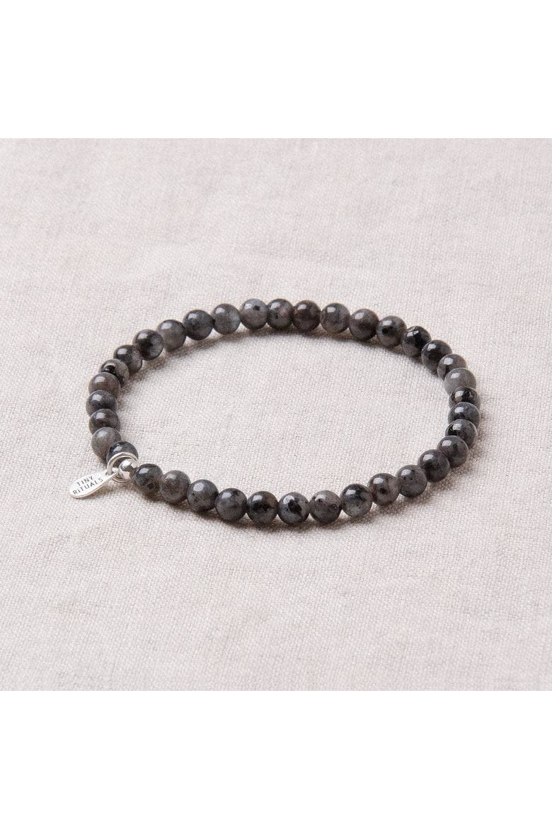 Larvikite Labradorite Energy Bracelet, Alternate, color, Black Labradorite
