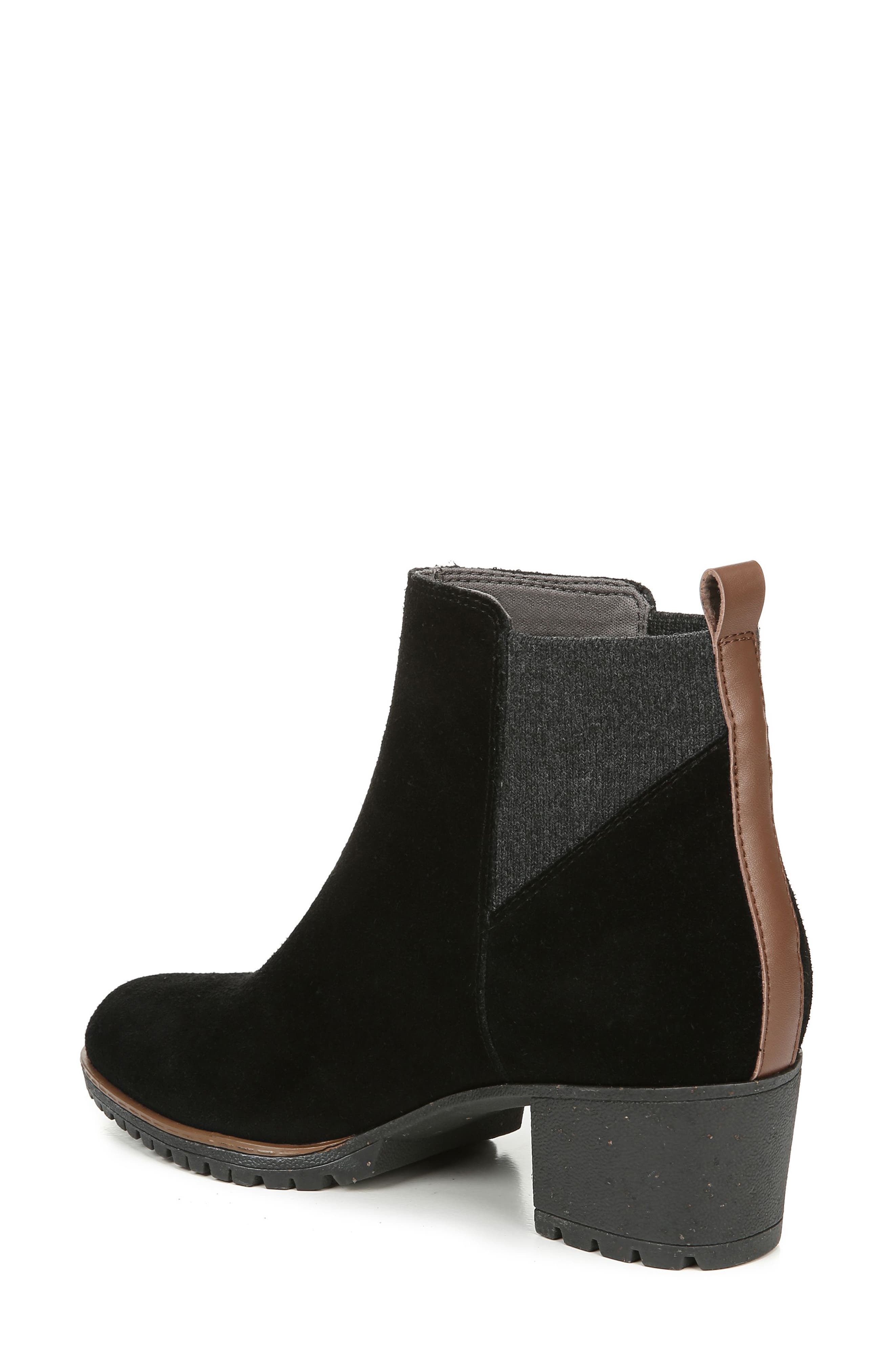 Lively Waterproof Bootie, Alternate, color, BLACK LEATHER AND FABRIC