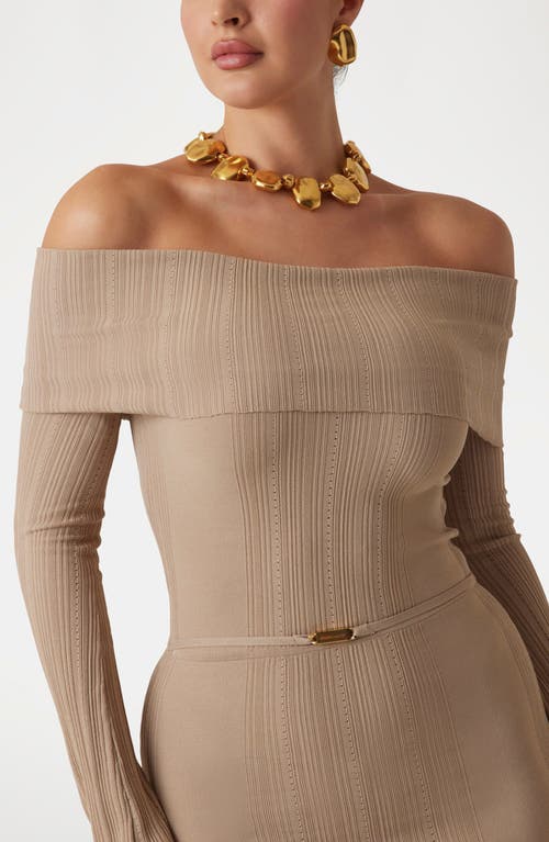 Marciano Giada Off The Shoulder Rib Body-con Dress