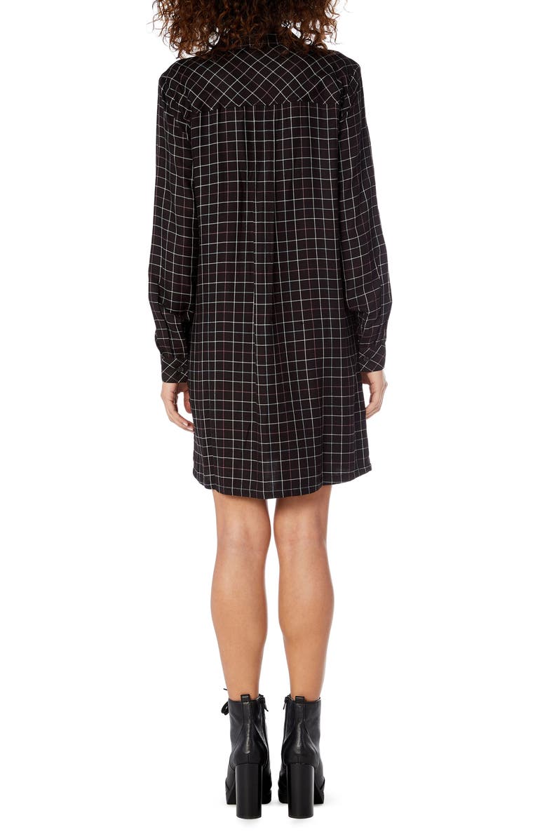 Michael Stars Plaid Henley Shirtdress, Alternate, color, 