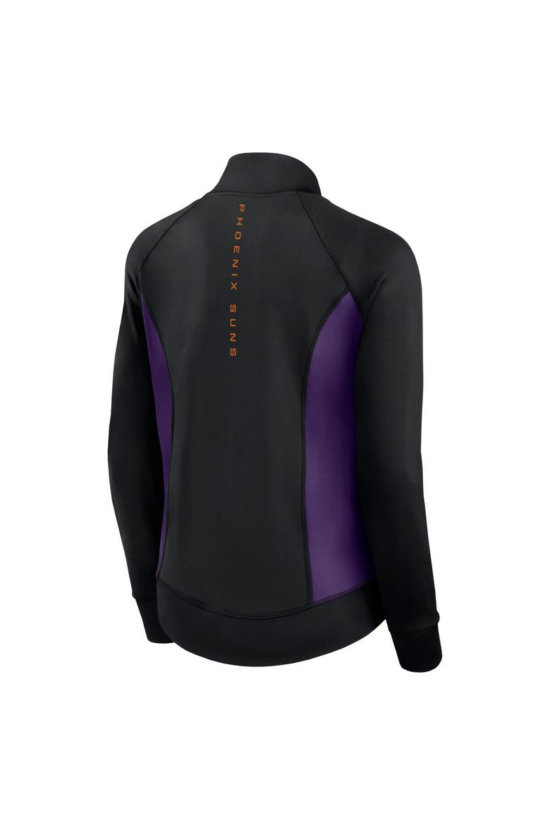 Women's Fanatics Black Phoenix Suns Studio Fitted Full-Zip Gym Track Jacket, Alternate, color, Black