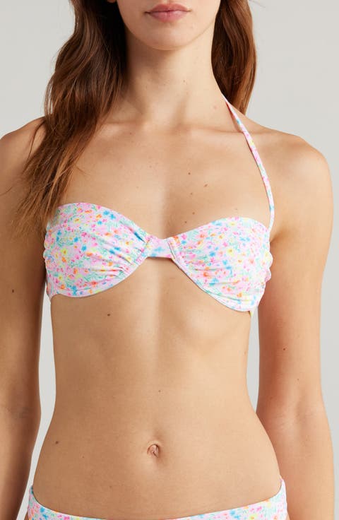 Retro Underwire Balconette Bikini Top