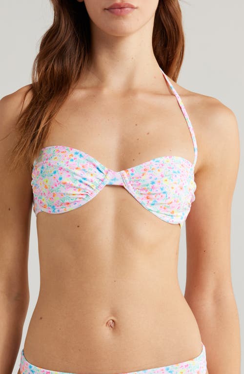 Kulani Kinis Retro Underwire Balconette Bikini Top In Moonflower