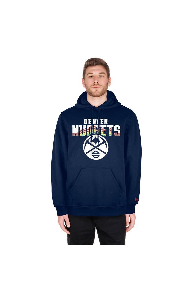New Era Men's New Era  Navy Denver Nuggets 2024/25 City Edition Pullover Hoodie, Alternate, color, 