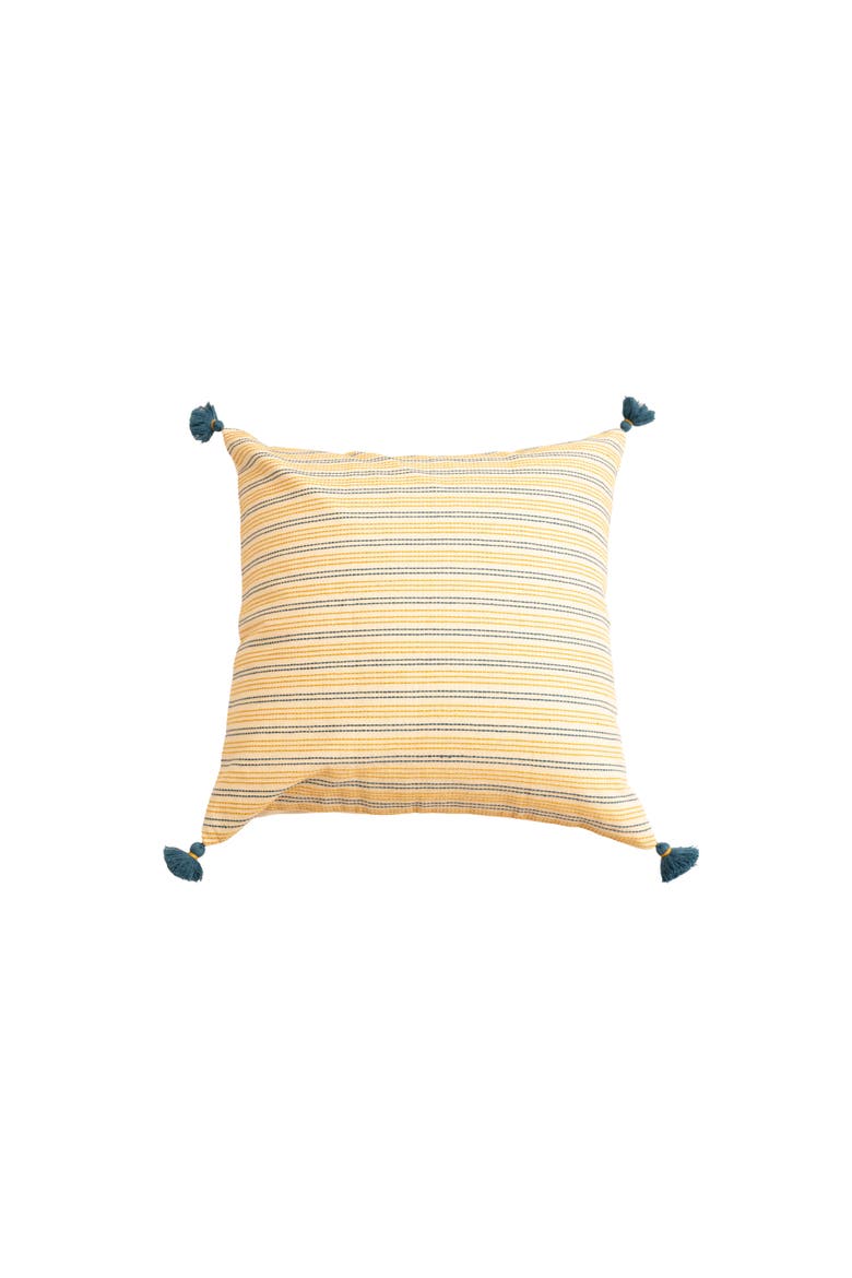 Ambar Handloom Square Pillow Cover with Tassels, Main, color, 20x20"