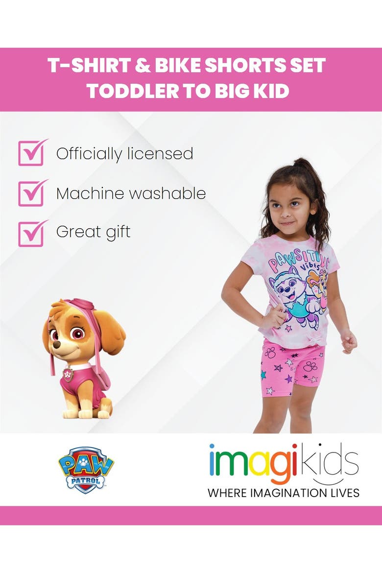 2-Piece T-Shirt and Bike Shorts Set, Alternate, color, Skye Everest Pink