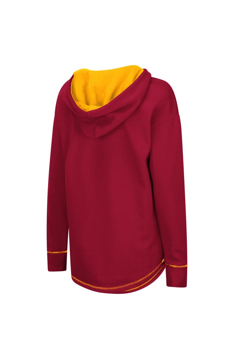 COLOSSEUM Women's Colosseum Cardinal Iowa State Cyclones Tunic Pullover Hoodie, Alternate, color, Cardinal