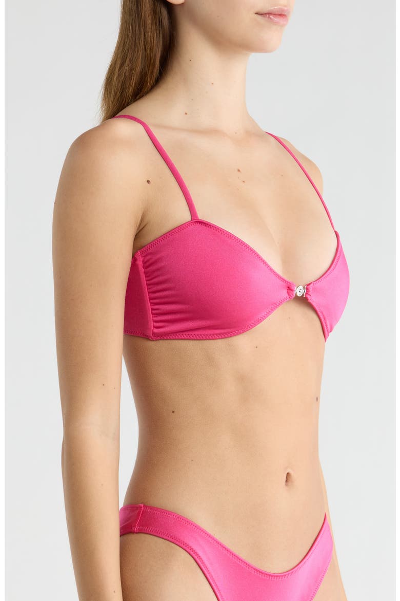 Brea Shine Bralette Bikini Top, Alternate, color, PINK