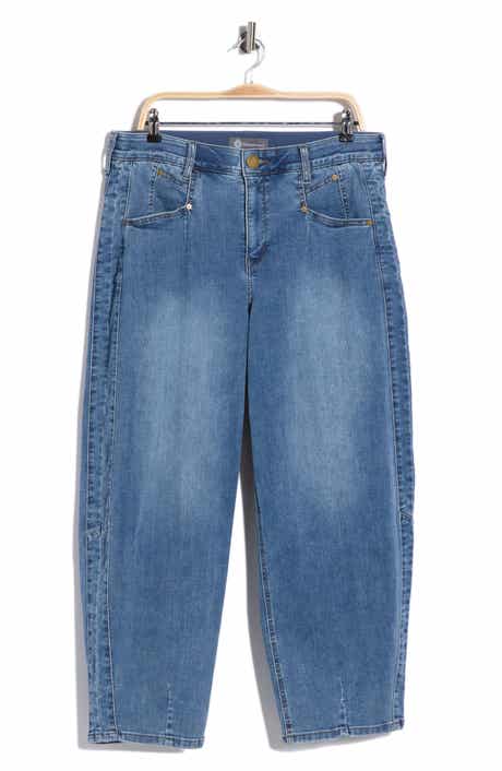 Democracy High Waist Ankle Barrel Leg Jeans
