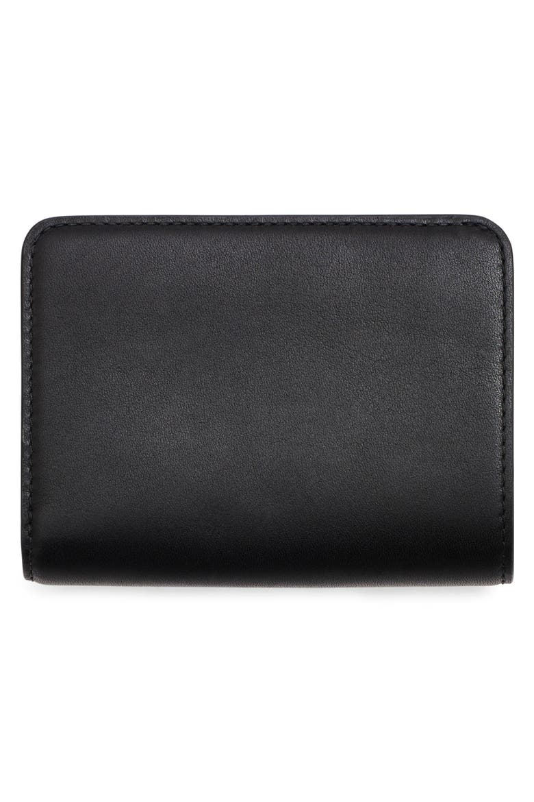 The Mini Compact Leather Bifold Wallet, Alternate, color, BLACK