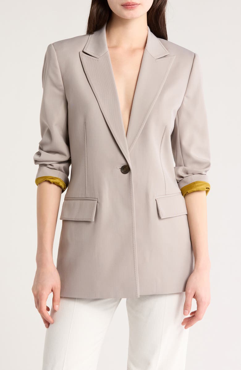 Derek Lam 10 Crosby Nico Single Breasted Jacket, Main, color, French Grey