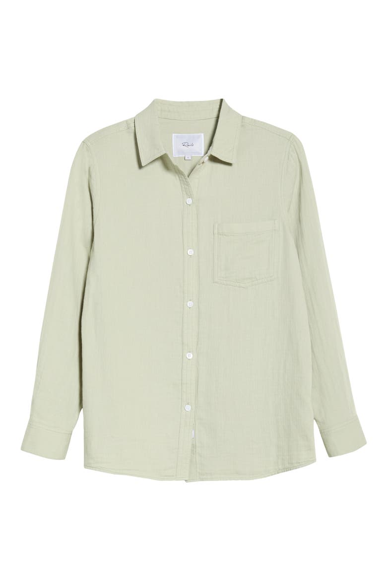 Freeman Cotton Button-Up Shirt, Alternate, color, VINTAGE SAGE
