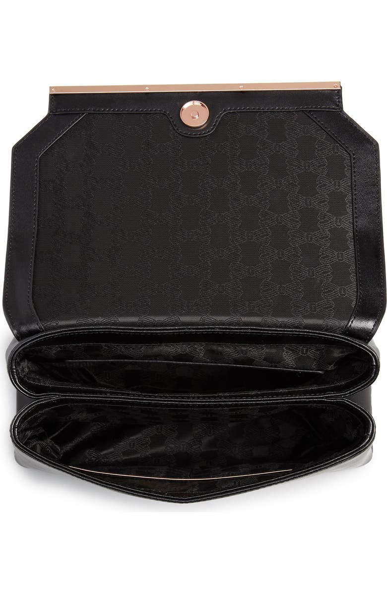 Ted Baker London Crystal Bar Leather Top Handle Satchel, Alternate, color,