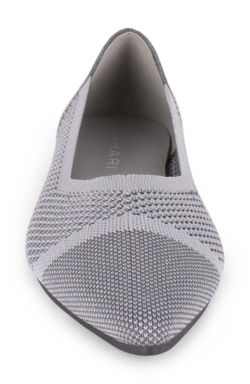 Tahari Antigua Knit Pointed Toe Flat In Gray