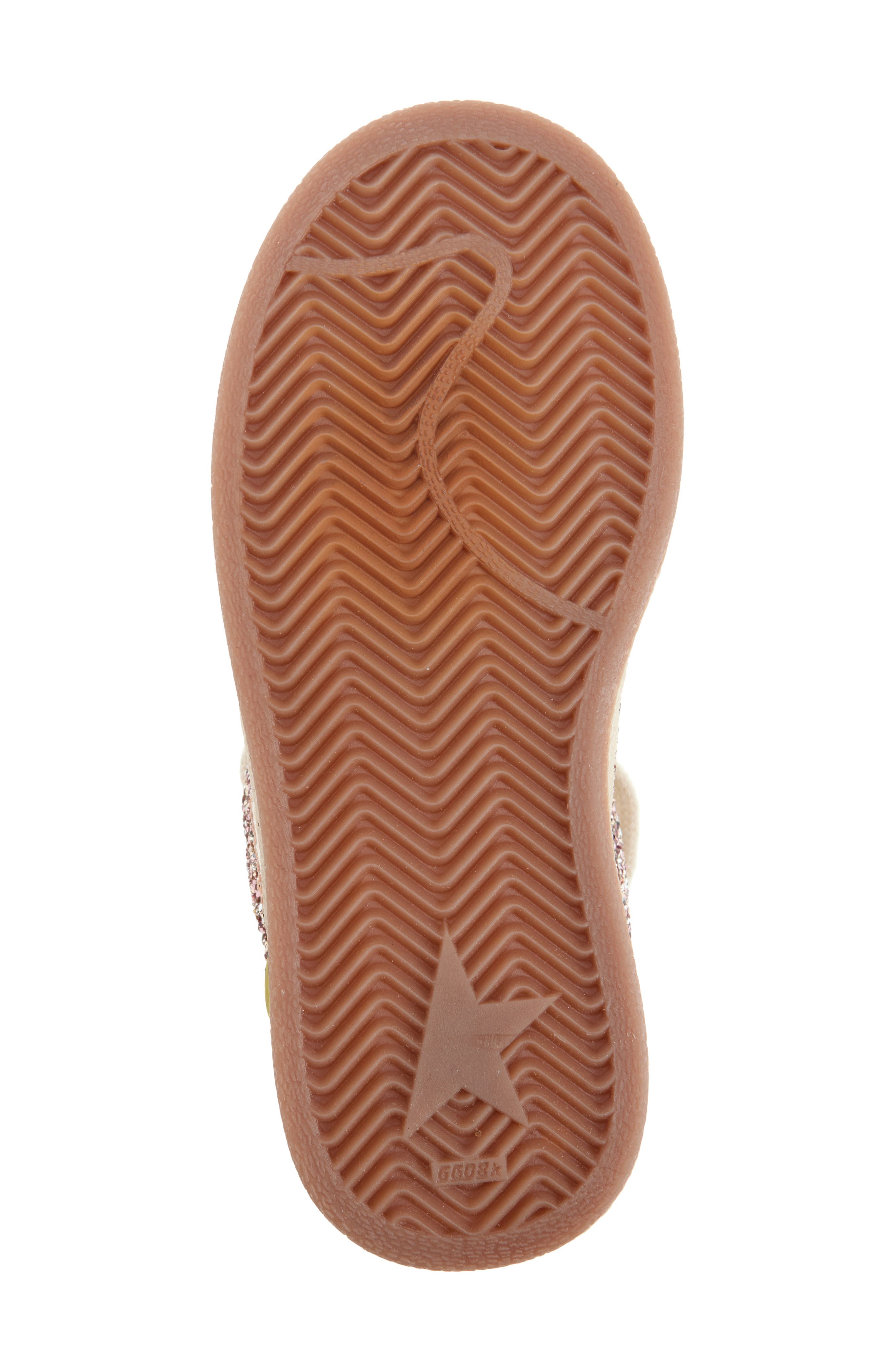 Golden Goose Kids' Ball Star Glitter Low Top Sneaker, Alternate, color, Peach/ Beige/ White