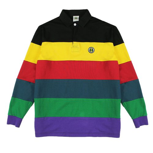 Cross Colours Retro Stripe L/s Rugby In Multi