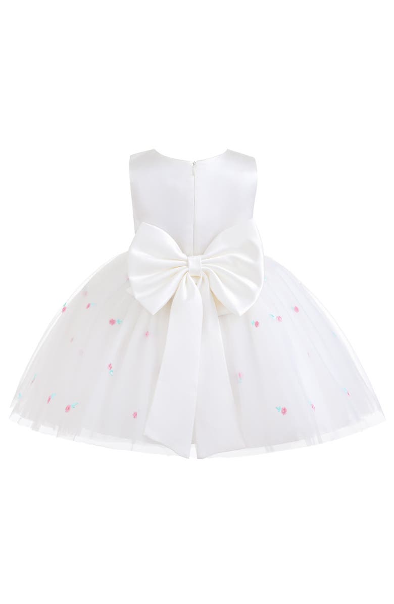 Mimi Tutu Eveloria Floral Tulle Bow Dress, Alternate, color, White