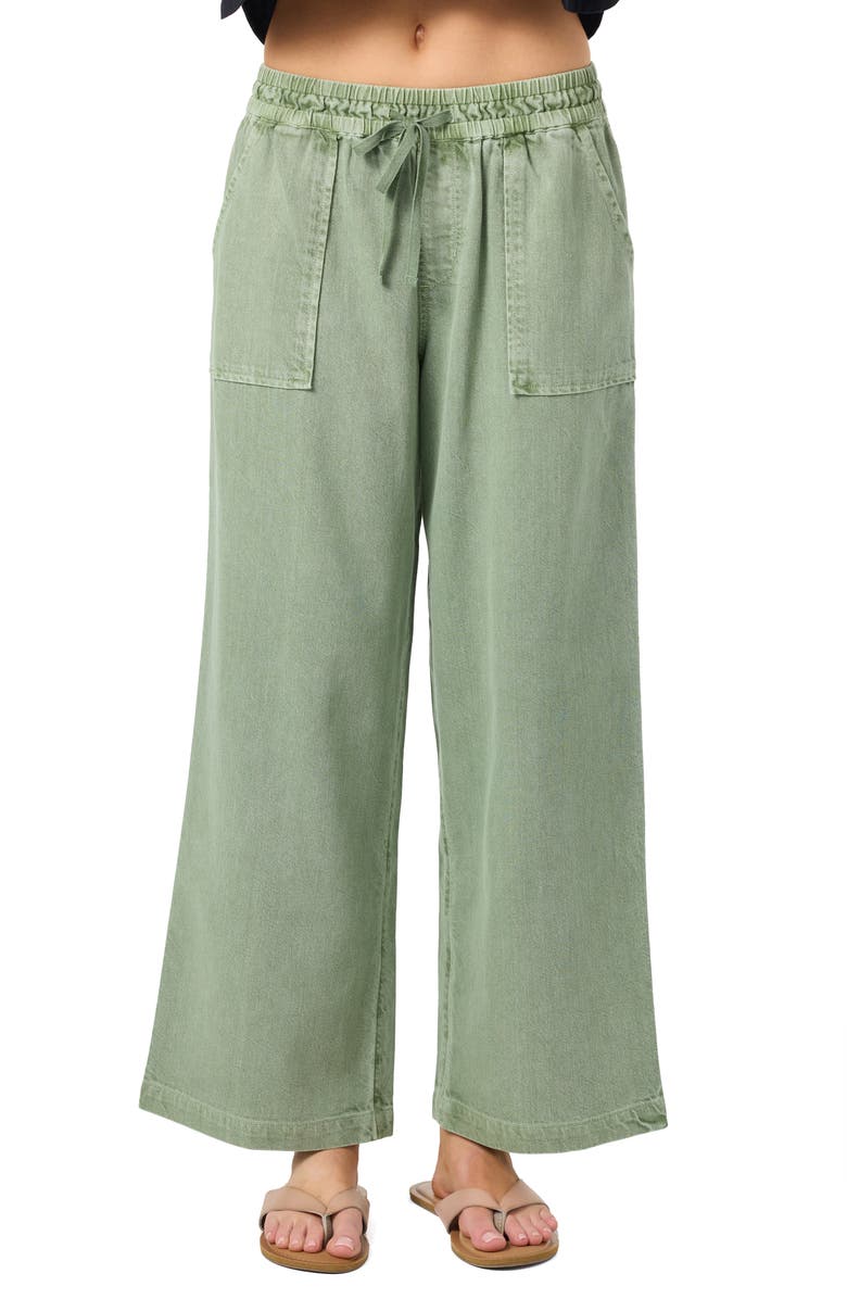 O'Neill Sevie 2 Drawstring Cotton Twill Pants, Main, color, Sea Spray