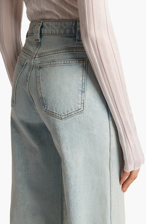 Khaite Dane Wide Leg Jeans In Shelburne