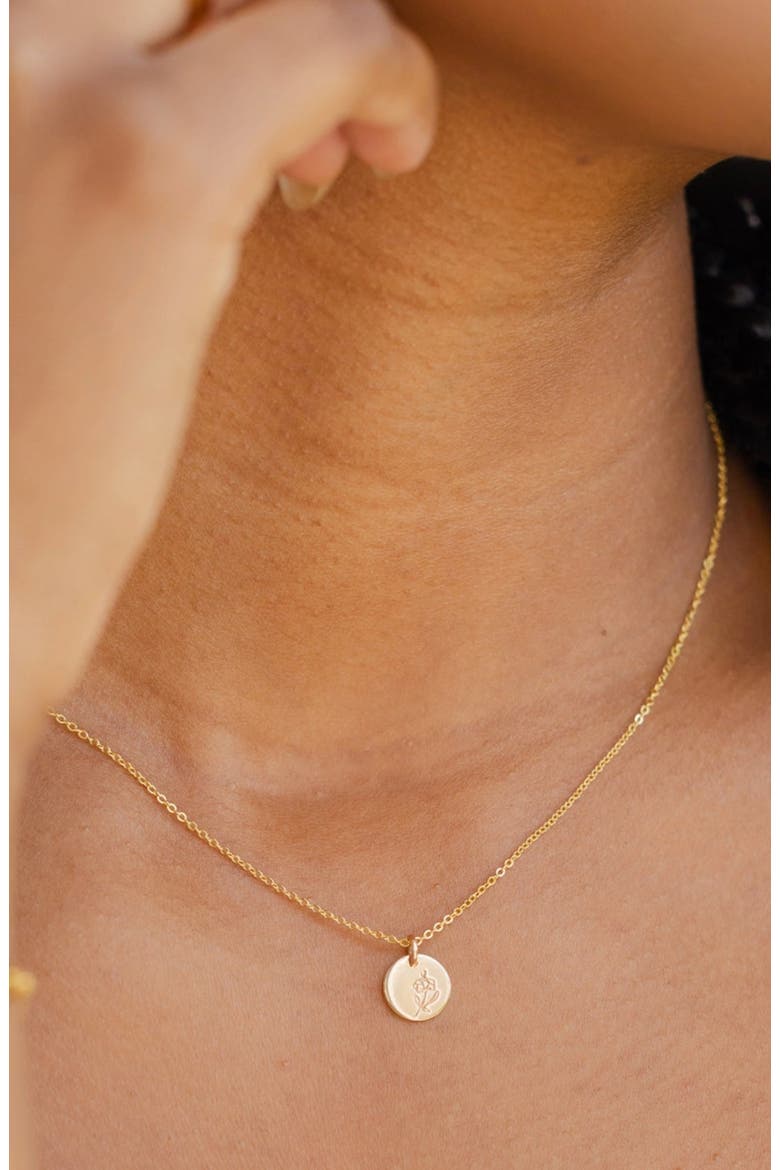 February Birth Flower Necklace, Alternate, color, Silver