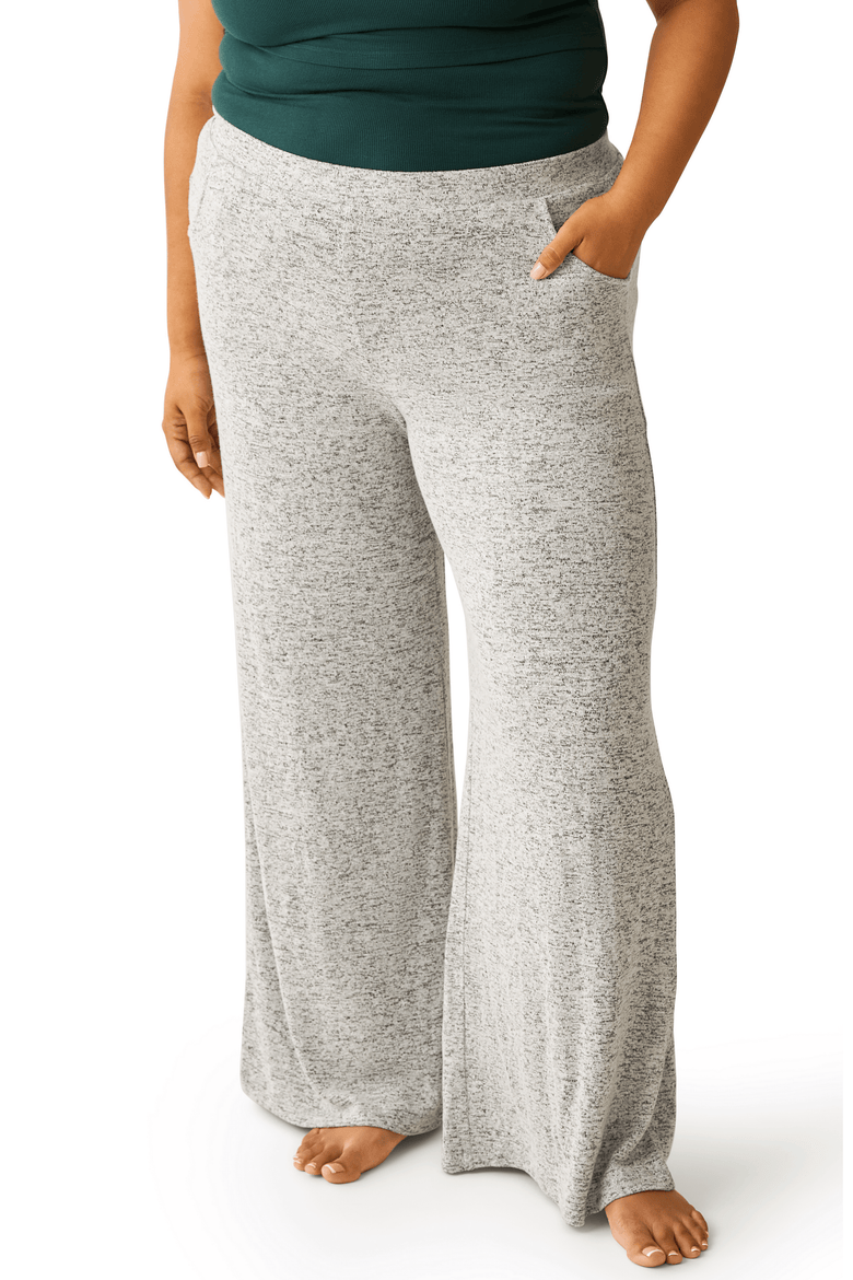 CozyKnit Wide Leg Lounge Pant, Main, color, Grey Heather