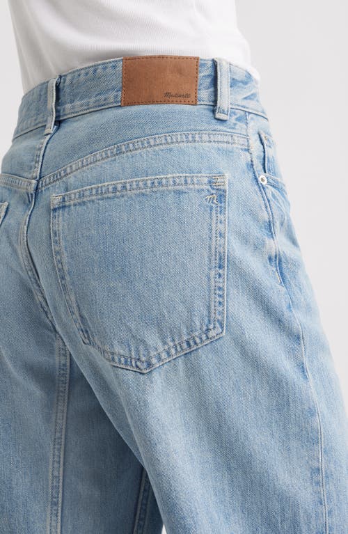 Madewell The Petite Darted Barrel Leg Jeans In Edmonson Wash