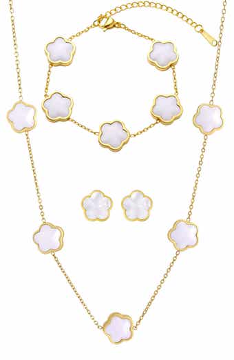 4-Piece Mother of Pearl Jewelry Set