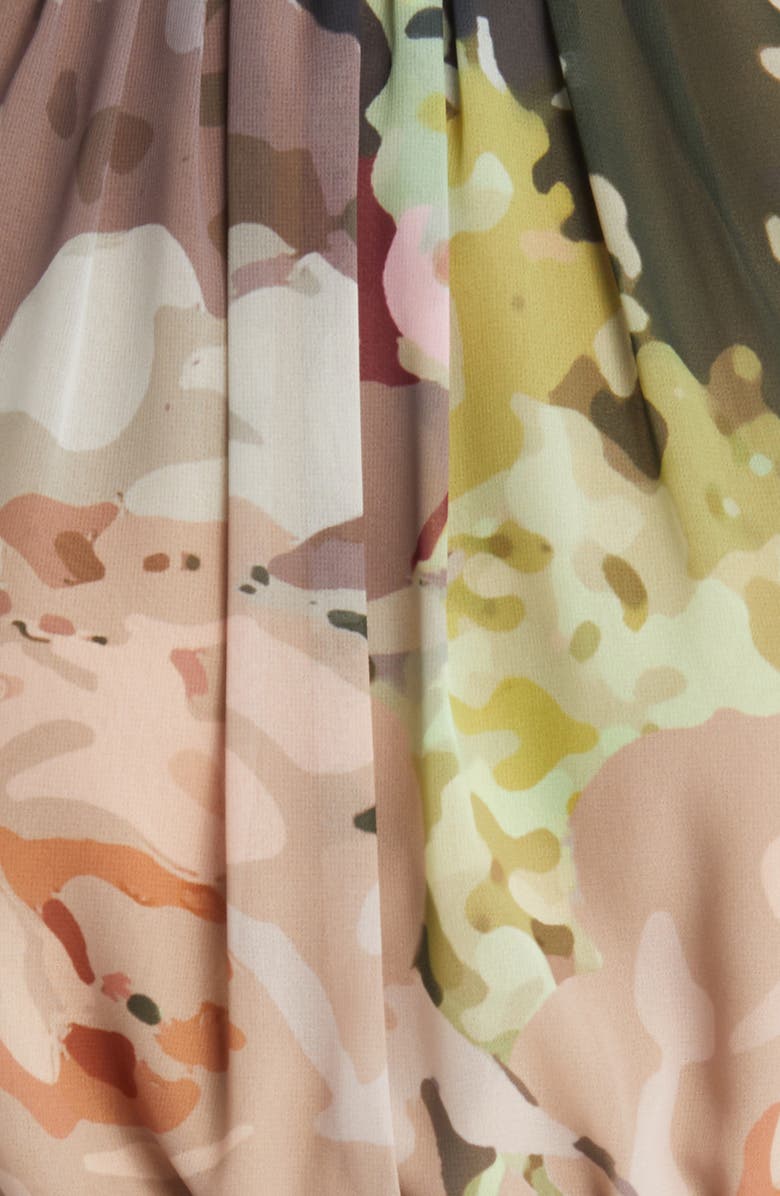 Jewel Badgley Mischka Floral Mock Neck Long Sleeve Minidress, Alternate, color,