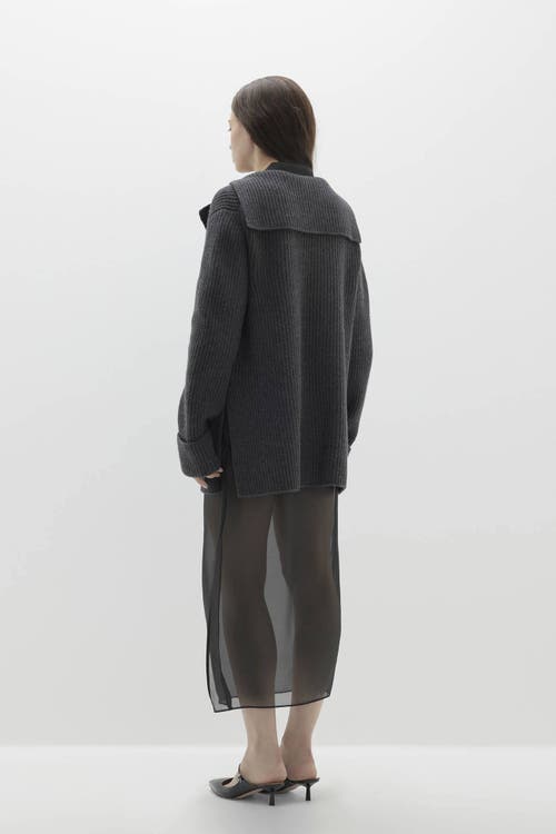 Naked Cashmere Zena Ribbed Cashmere Cardigan In Gray