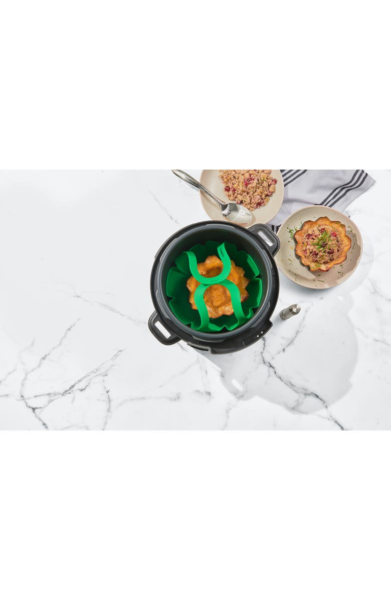 CUISIPRO Silicone Vegetable Steamer, Alternate, color, Green