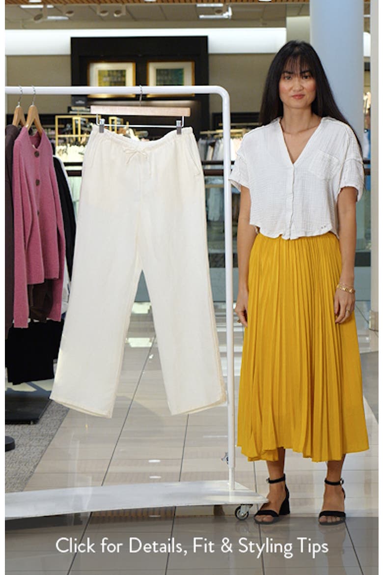 Drawstring Linen Blend Pants video