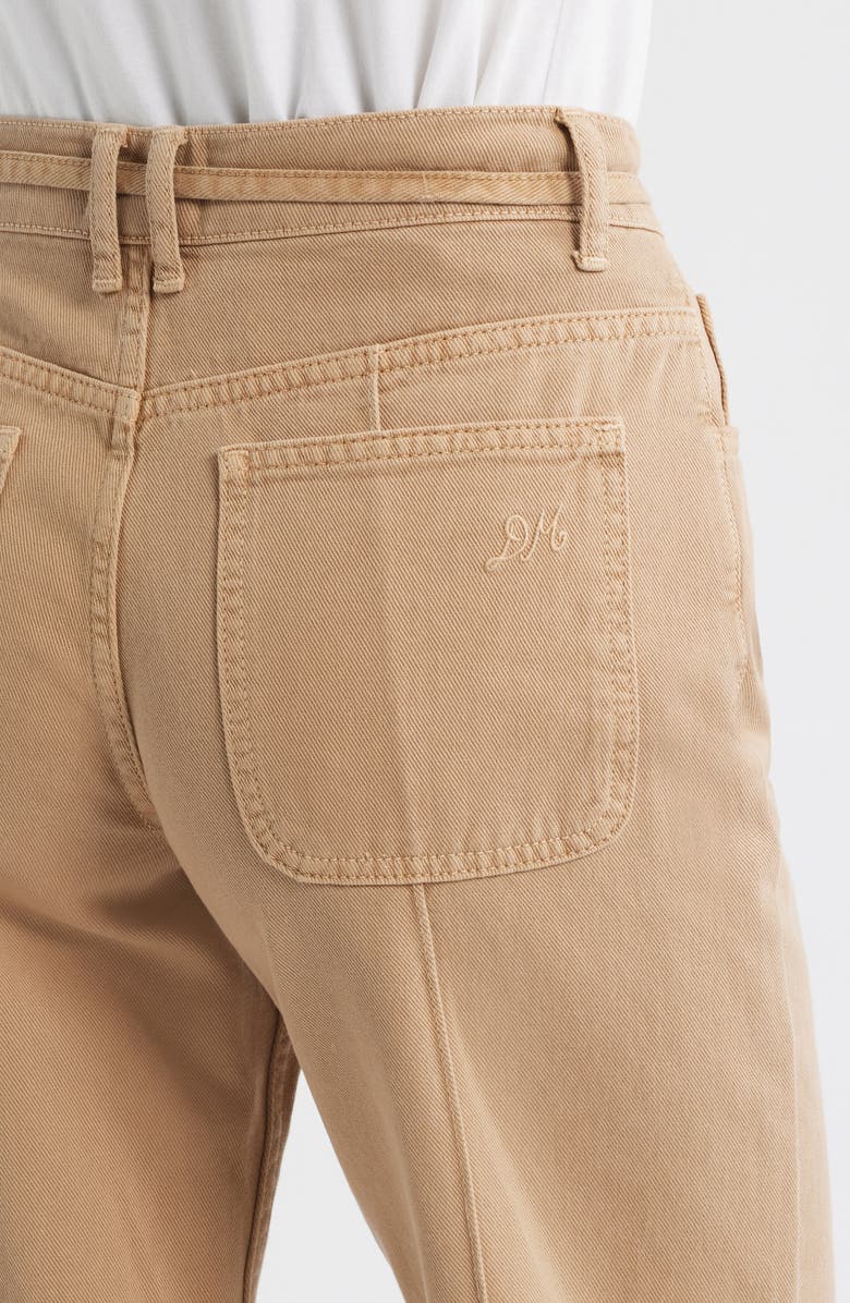 Damson Madder Sylvie Drawstring Cuffed Wide Leg Jeans, Alternate, color, Tan