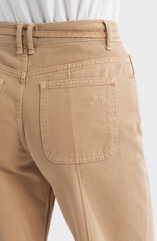Damson Madder Sylvie Drawstring Cuffed Wide Leg Jeans In Brown