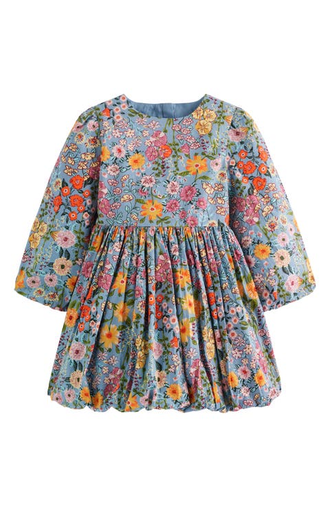 Kids' Long Sleeve Bubble Hem Dress