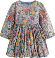 Mini Boden Kids' Long Sleeve Bubble Hem Dress
