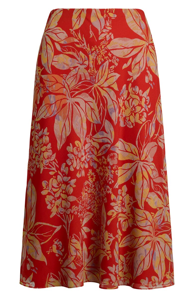 Lauren Ralph Lauren Crinkle Floral Georgette Midi Skirt, Alternate, color,