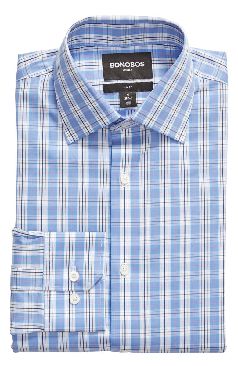Bonobos Tripui Slim Fit Stretch Plaid Dress Shirt, Alternate, color, 