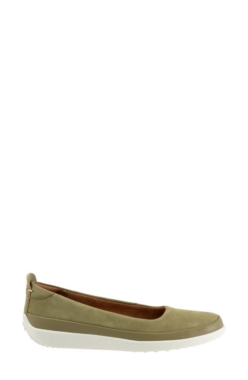 Softwalk ® Disa Flat In Olive Nubuck