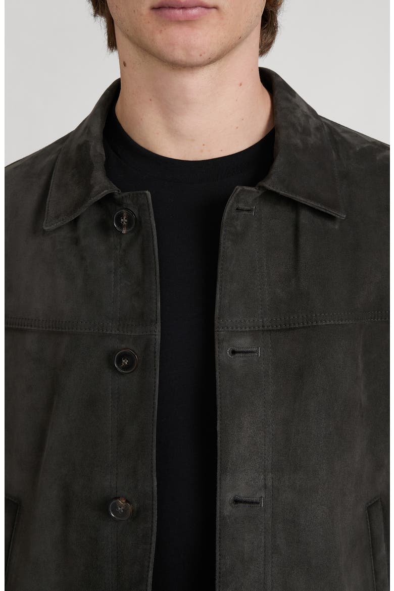 Suede Jacket, Alternate, color, DARK GREY