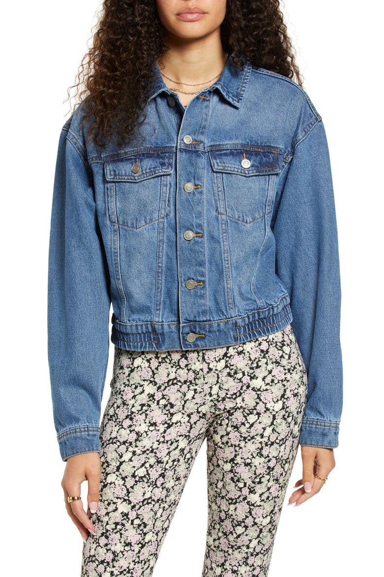 Women's Denim Trucker Jacket, Alternate, color, CLASSIC MEDIUM WASH