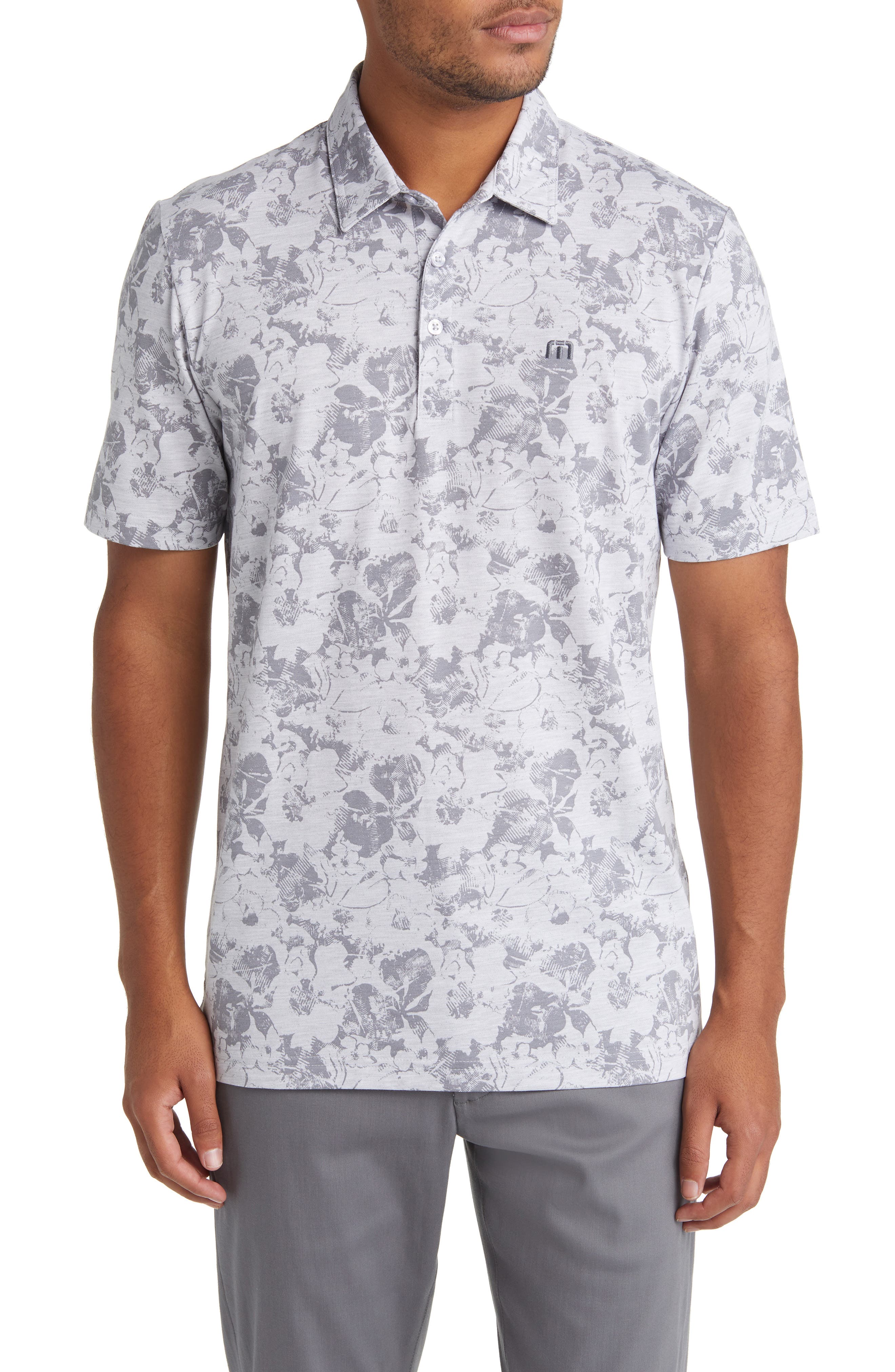 TravisMathew Private Deck Floral Short Sleeve Polo